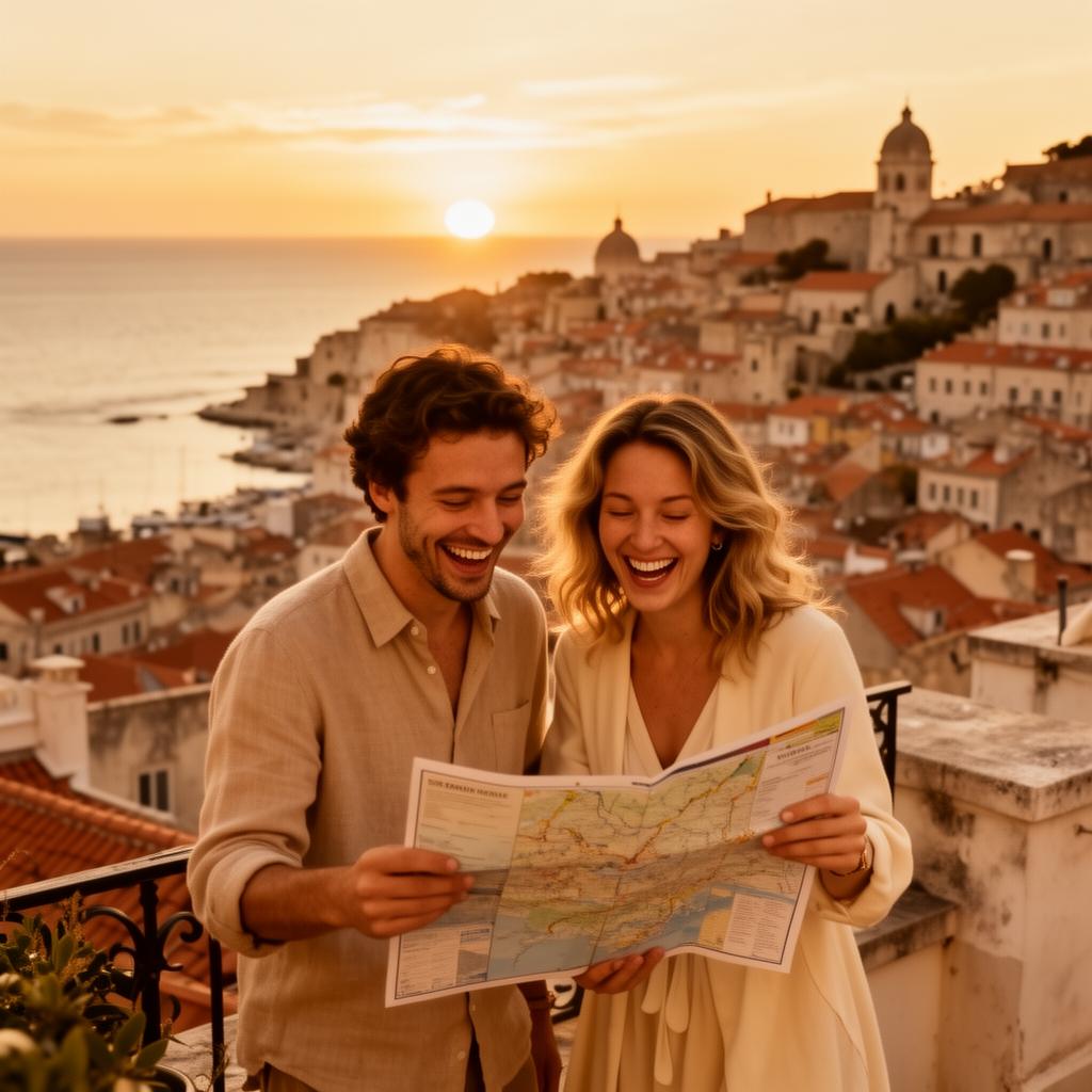 Friends planning a trip together